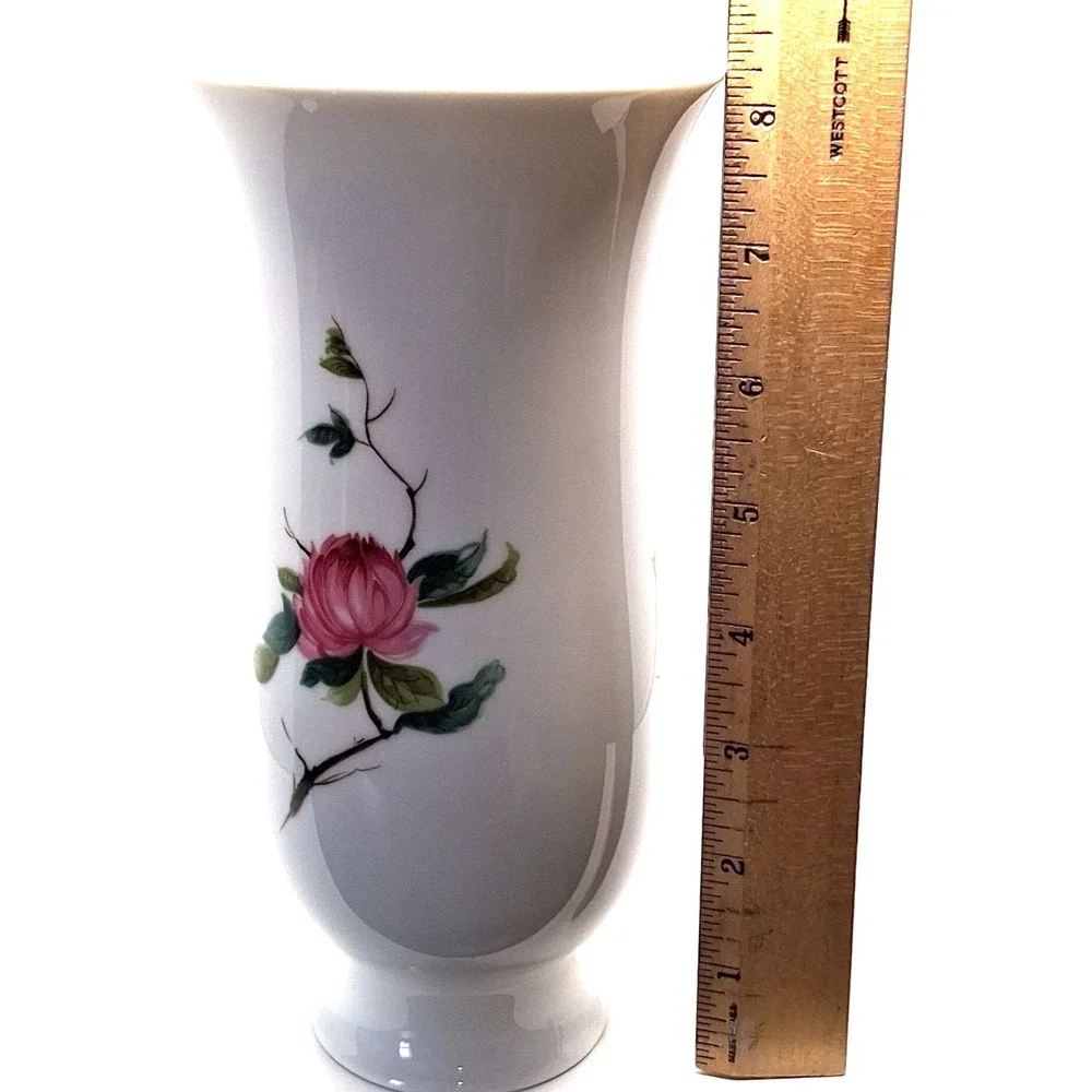Kaiser Porcelain Vase by A.K.Kaiser CO made in Germany Bird w/Flower